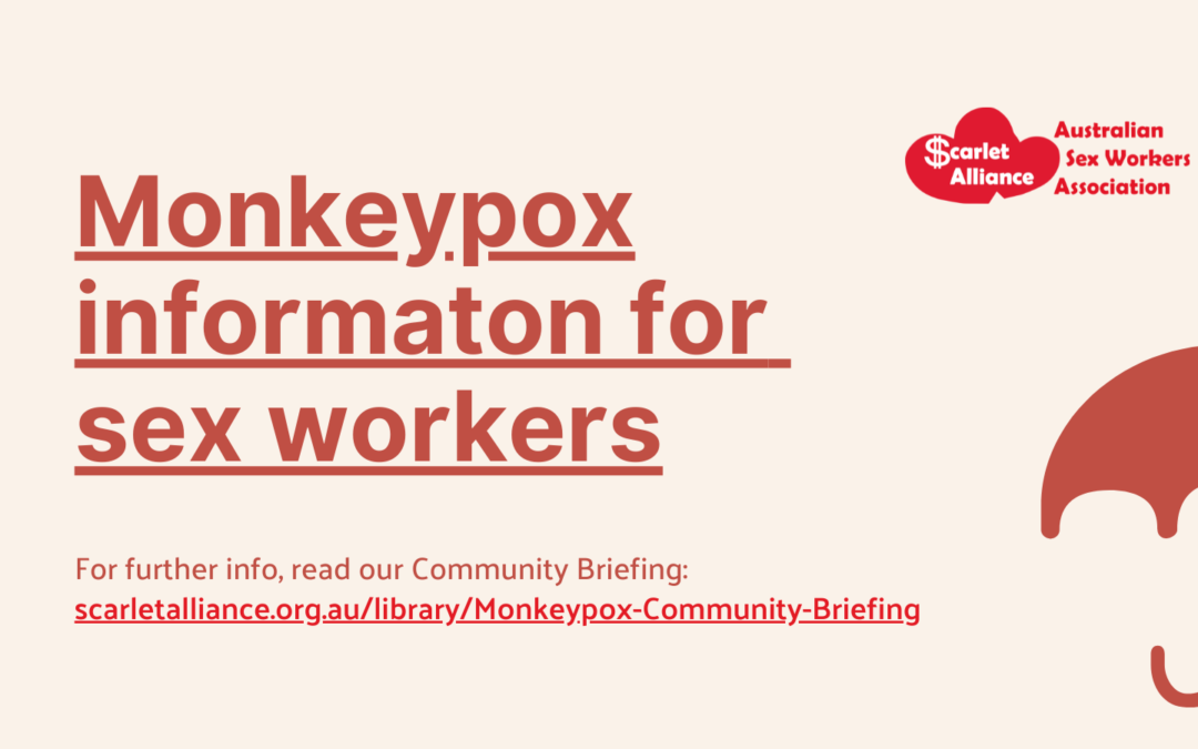 Community Briefing: Monkeypox info for sex workers