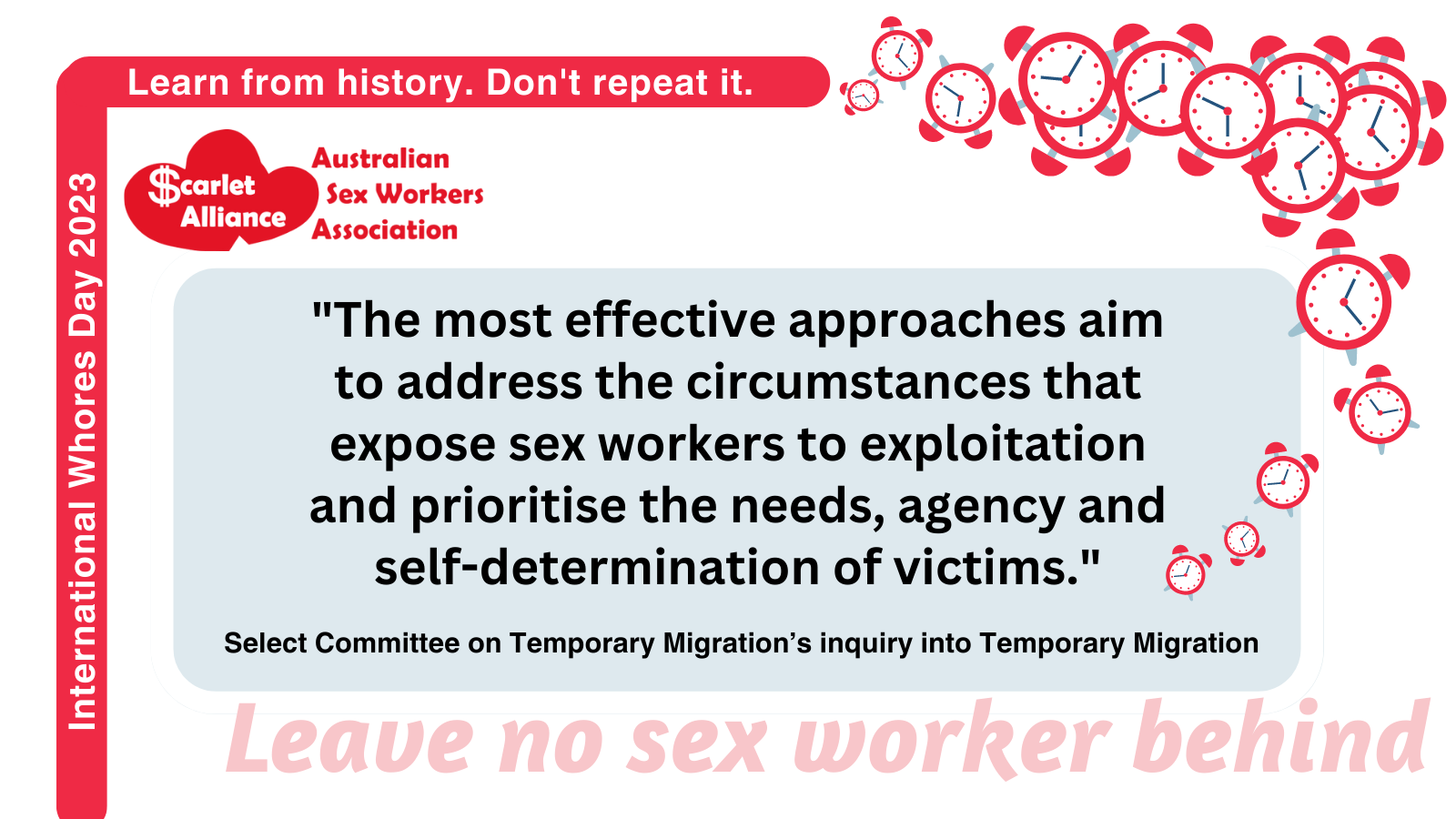 “Migrant sex workers need a human right-based response to preventing wage theft, breaches of workplace rights and conditions, modern slavery, and human trafficking. The most effective approaches aim to address the circumstances that expose sex workers to exploitation and prioritise the needs, agency and self-determination of victims over criminal prosecutions and increased surveillance.”